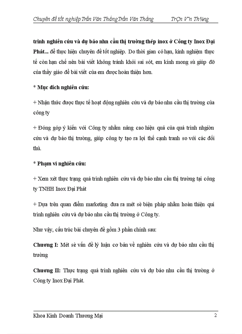 image for page Nghiên cứu và dự báo nhu cầu thị trường ở Công ty Inox Đại Phát.