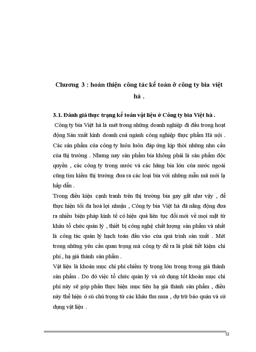 image for page Hoàn thiện tổ chức công tác kế toán vật liệu tại Công ty Bia Việt Hà