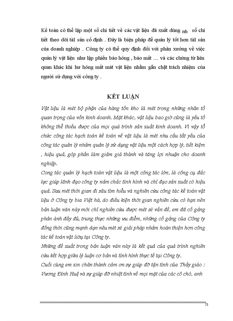 image for page Hoàn thiện tổ chức công tác kế toán vật liệu tại Công ty Bia Việt Hà