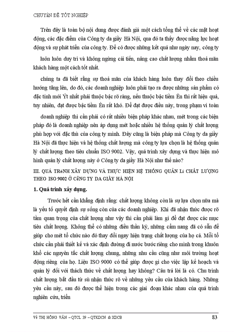 image for page Những biện pháp để duy trì và phát triển việc áp dụng hệ thống quản lý chất lượng theo ISO 9002 ở Công ty da giầy Hà Nội