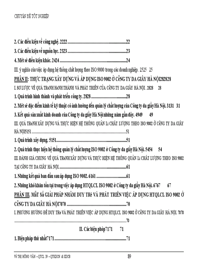 image for page Những biện pháp để duy trì và phát triển việc áp dụng hệ thống quản lý chất lượng theo ISO 9002 ở Công ty da giầy Hà Nội