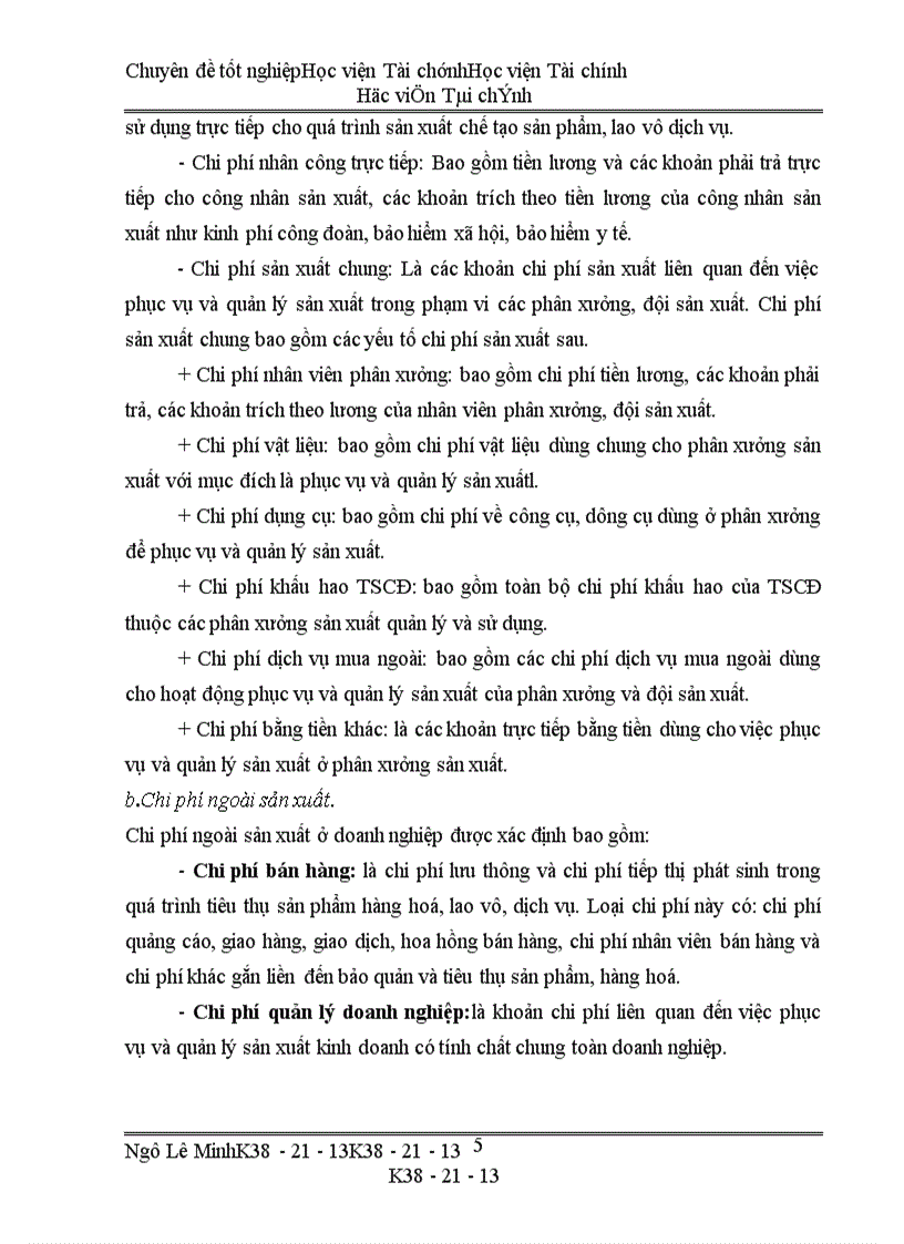 image for page Thực trạng công tác kế toán chi phí sản xuất tính giá thành của công ty Bình Minh