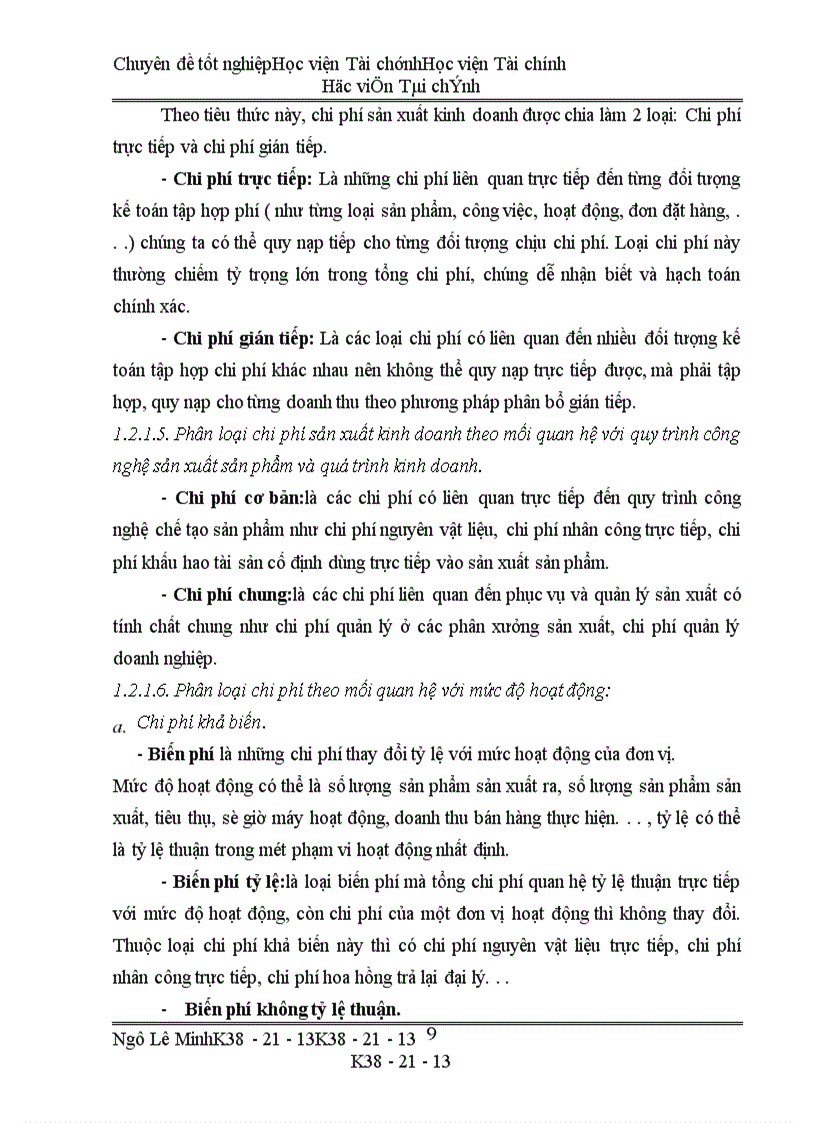 image for page Thực trạng công tác kế toán chi phí sản xuất tính giá thành của công ty Bình Minh