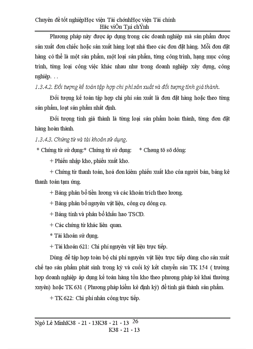 image for page Thực trạng công tác kế toán chi phí sản xuất tính giá thành của công ty Bình Minh