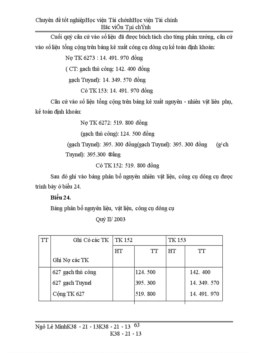 image for page Thực trạng công tác kế toán chi phí sản xuất tính giá thành của công ty Bình Minh