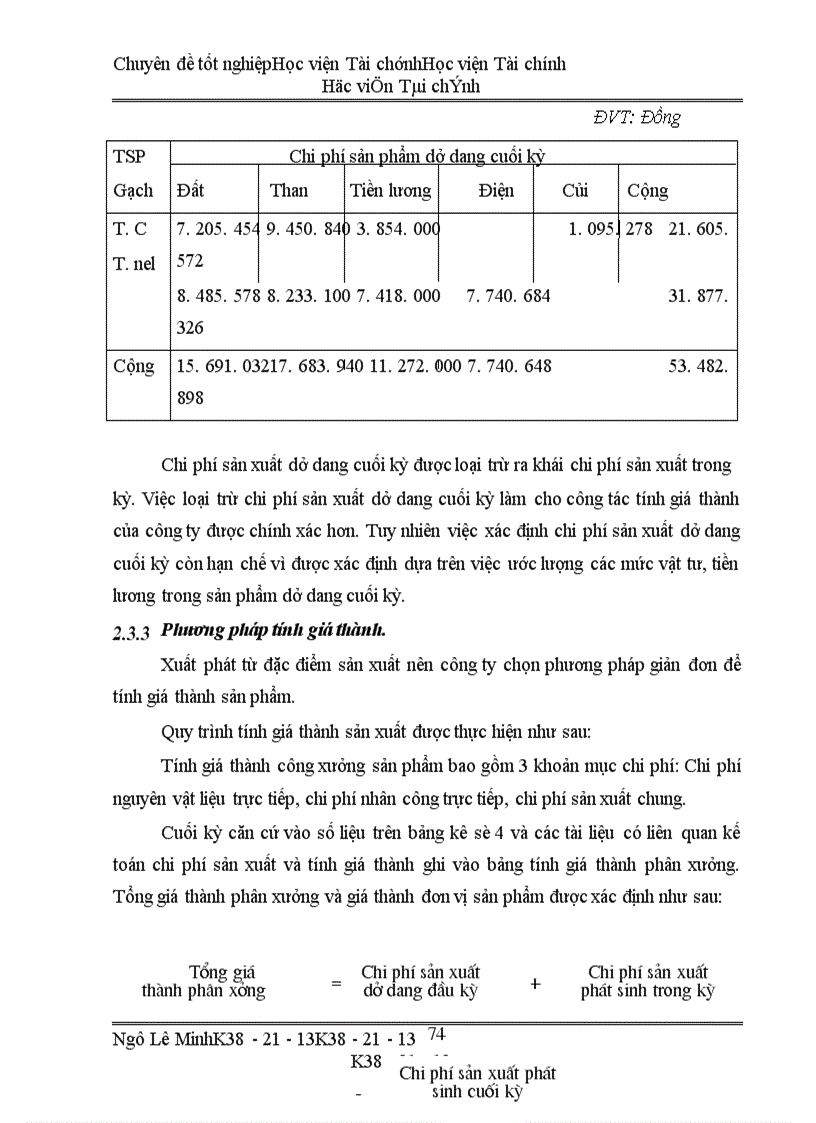 image for page Thực trạng công tác kế toán chi phí sản xuất tính giá thành của công ty Bình Minh