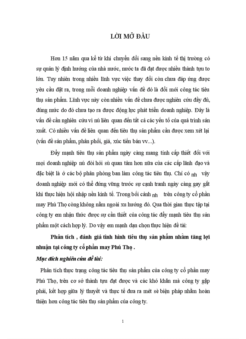 image for page Phân tích , đánh giá tình hình tiêu thụ sản phẩm nhằm tăng lợi nhuận tại công ty cổ phần may Phú Thọ