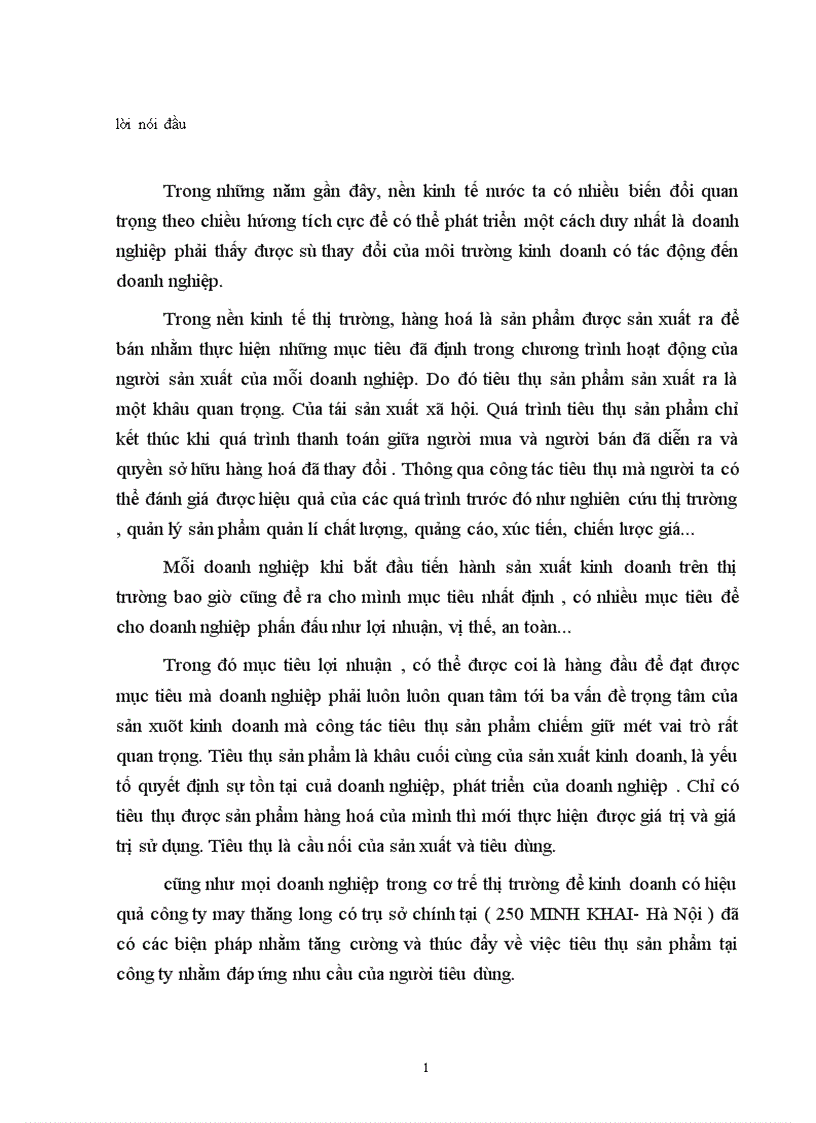 image for page Một số vấn đề về tiêu thụ sản phẩm tại công ty May Thăng Long