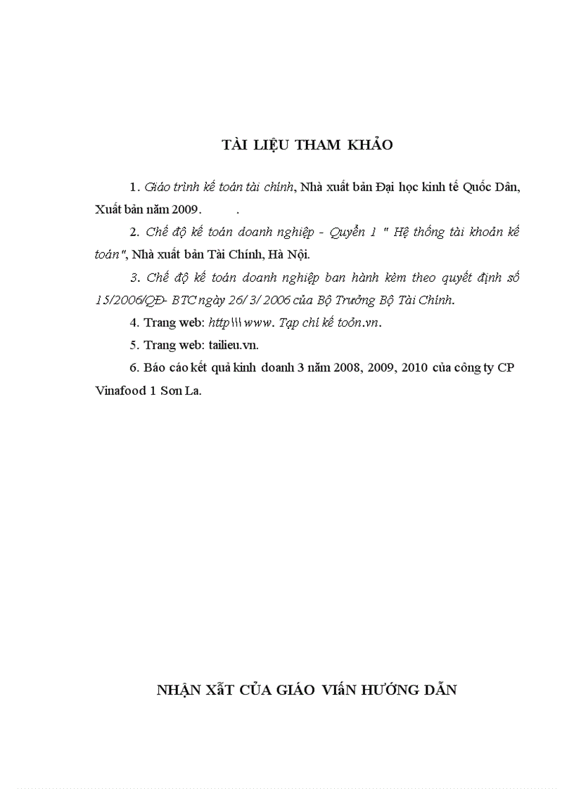 image for page Hoàn thiện kế toán hàng hóa tại công ty cổ phần Vinafood 1 Sơn La