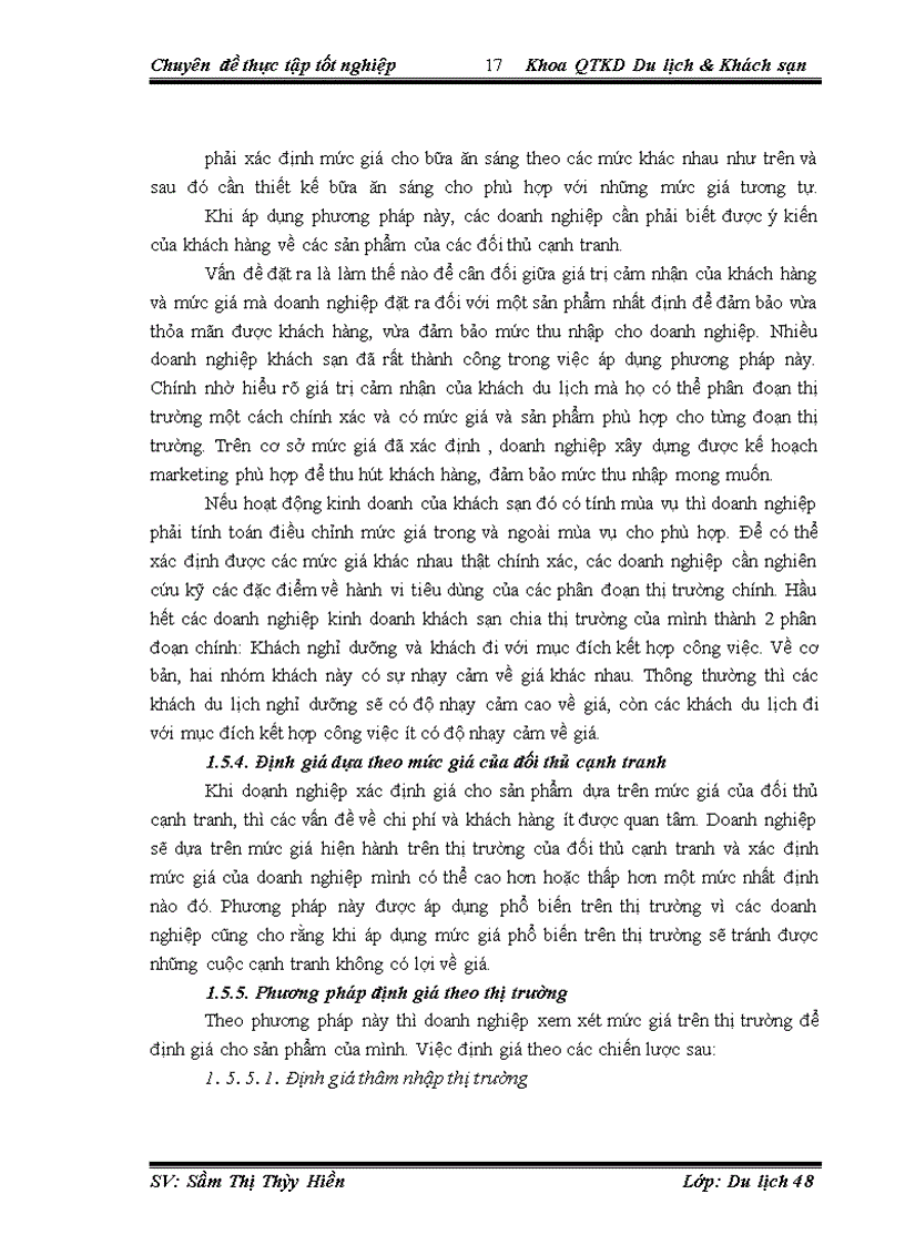 image for page Hoàn thiện chính sách giá trong chiến lược marketing - mix của Khách sạn Phương Đông