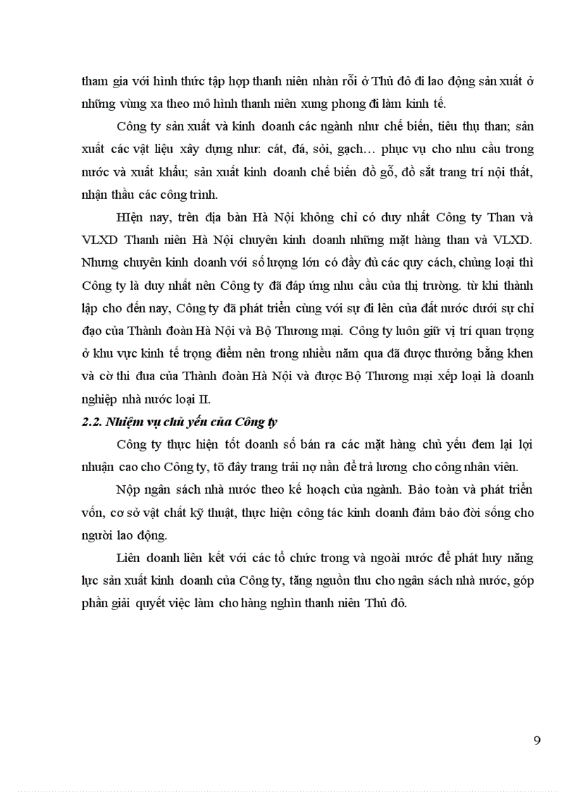 image for page Một số biện pháp nhằm nâng cao hiệu quả sản xuất kinh doanh của Công ty Than và VLXD Thanh niên Hà Nội
