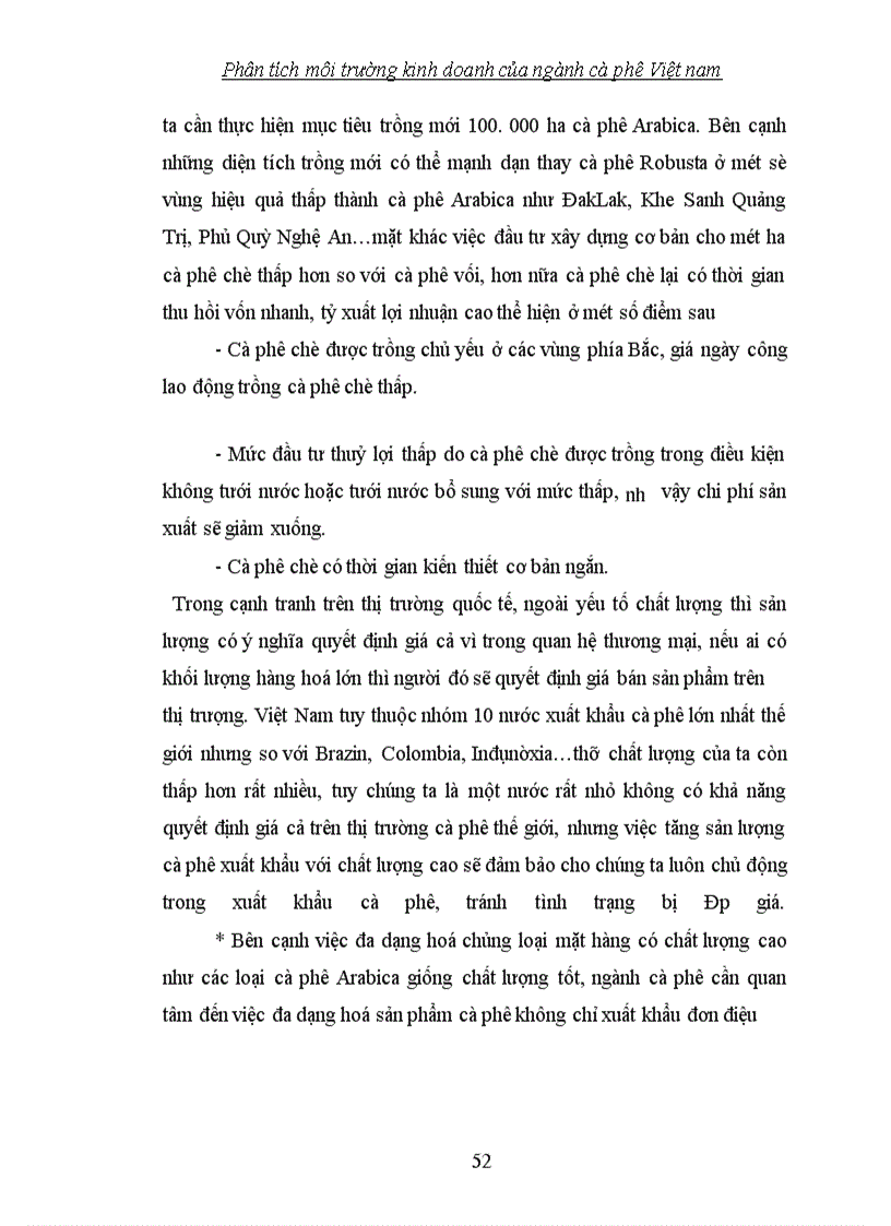 image for page Phân tích môi trường kinh doanh của ngành cà phê Việt nam