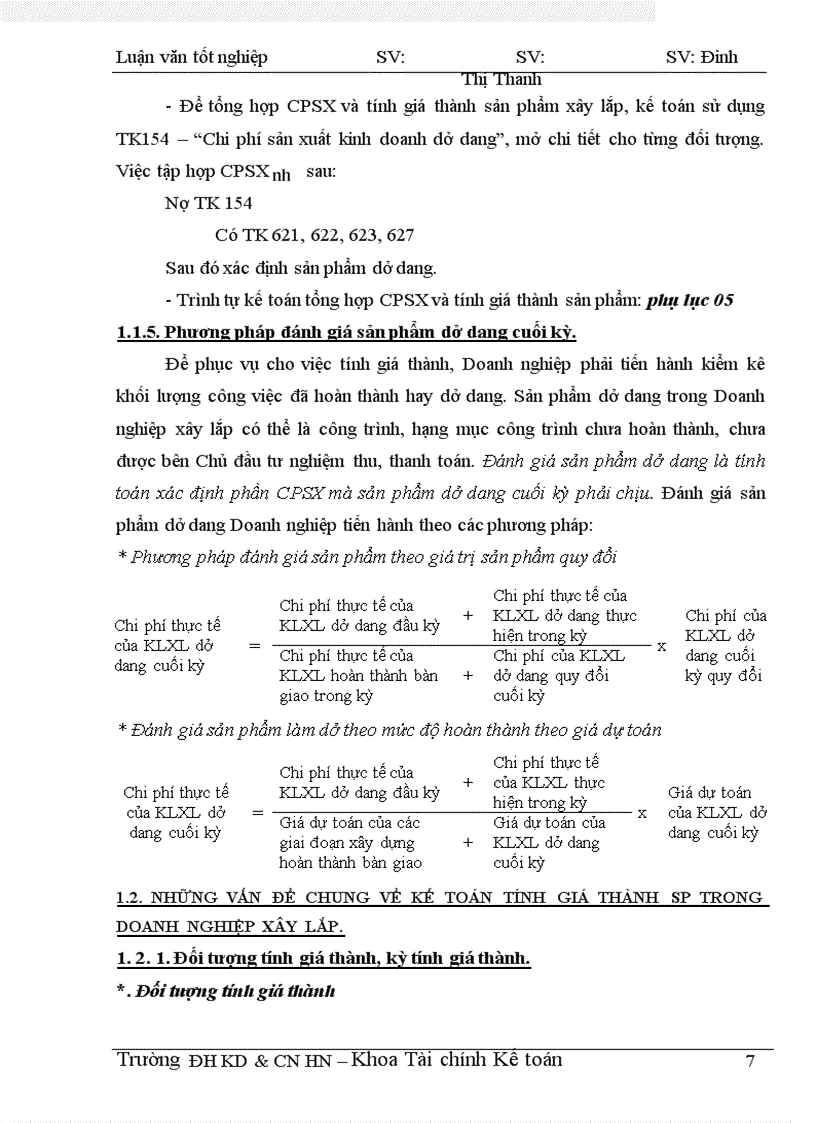 image for page Kế toán tập hợp CPSX và tính giá thành sản phẩm trong doanh nghiệp xây lắp
