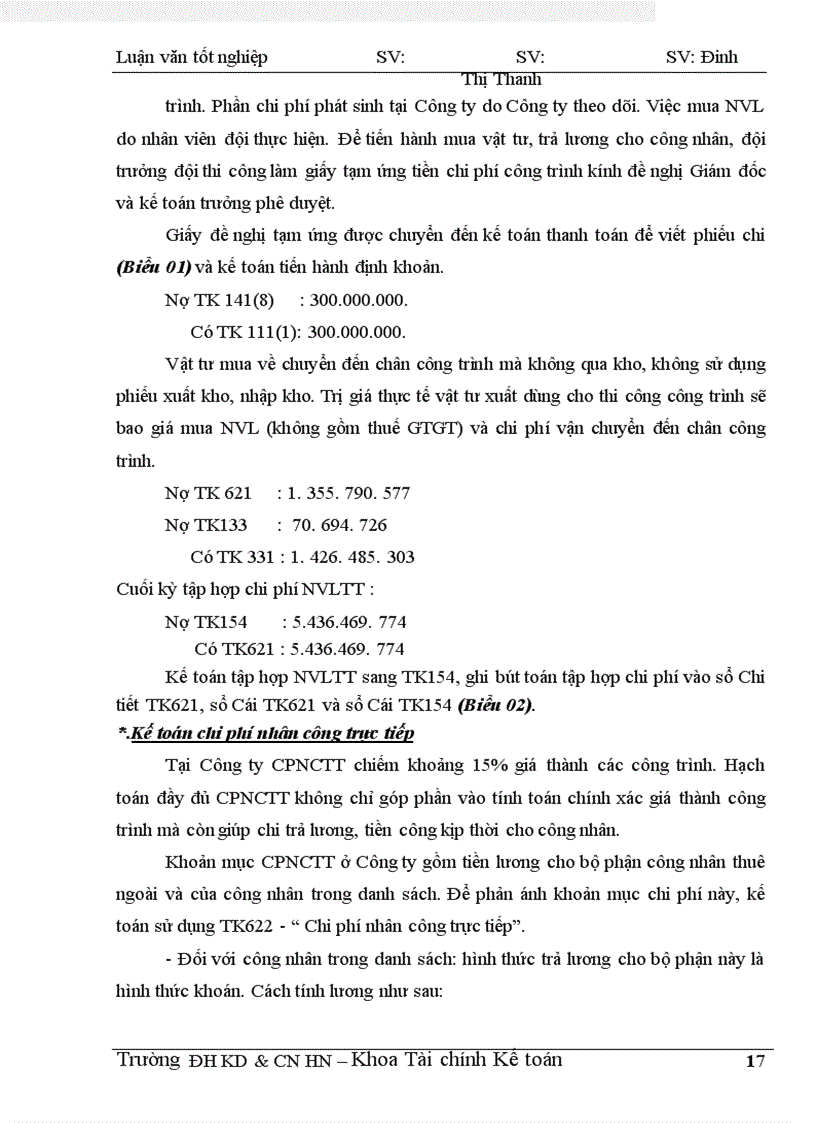 image for page Kế toán tập hợp CPSX và tính giá thành sản phẩm trong doanh nghiệp xây lắp