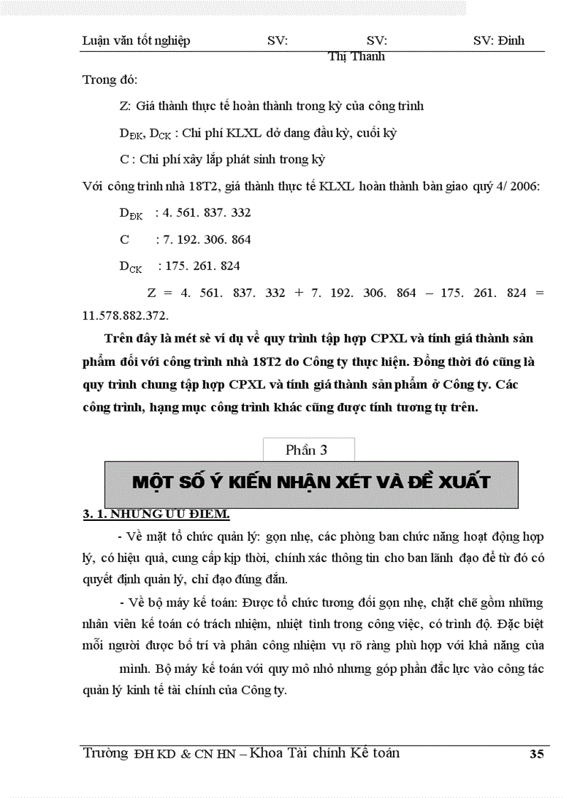 image for page Kế toán tập hợp CPSX và tính giá thành sản phẩm trong doanh nghiệp xây lắp
