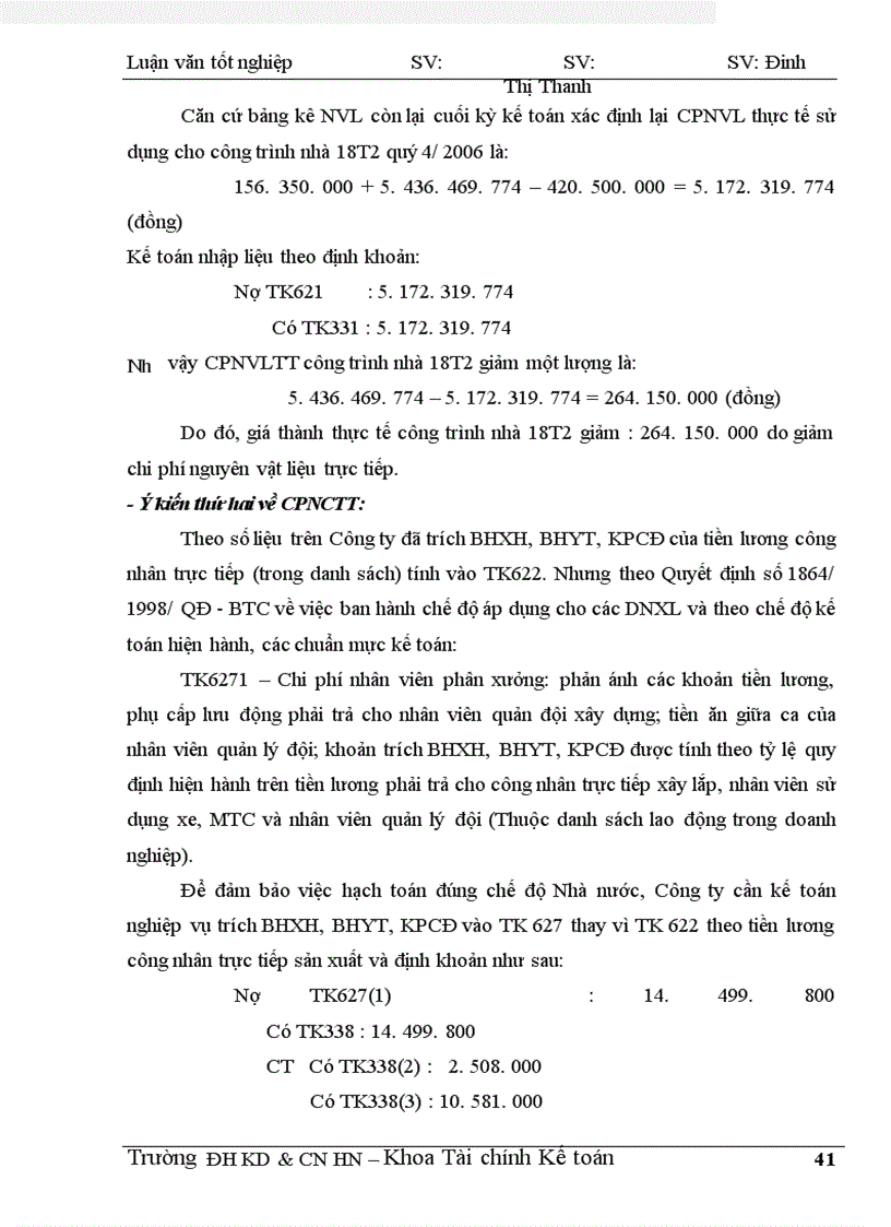 image for page Kế toán tập hợp CPSX và tính giá thành sản phẩm trong doanh nghiệp xây lắp