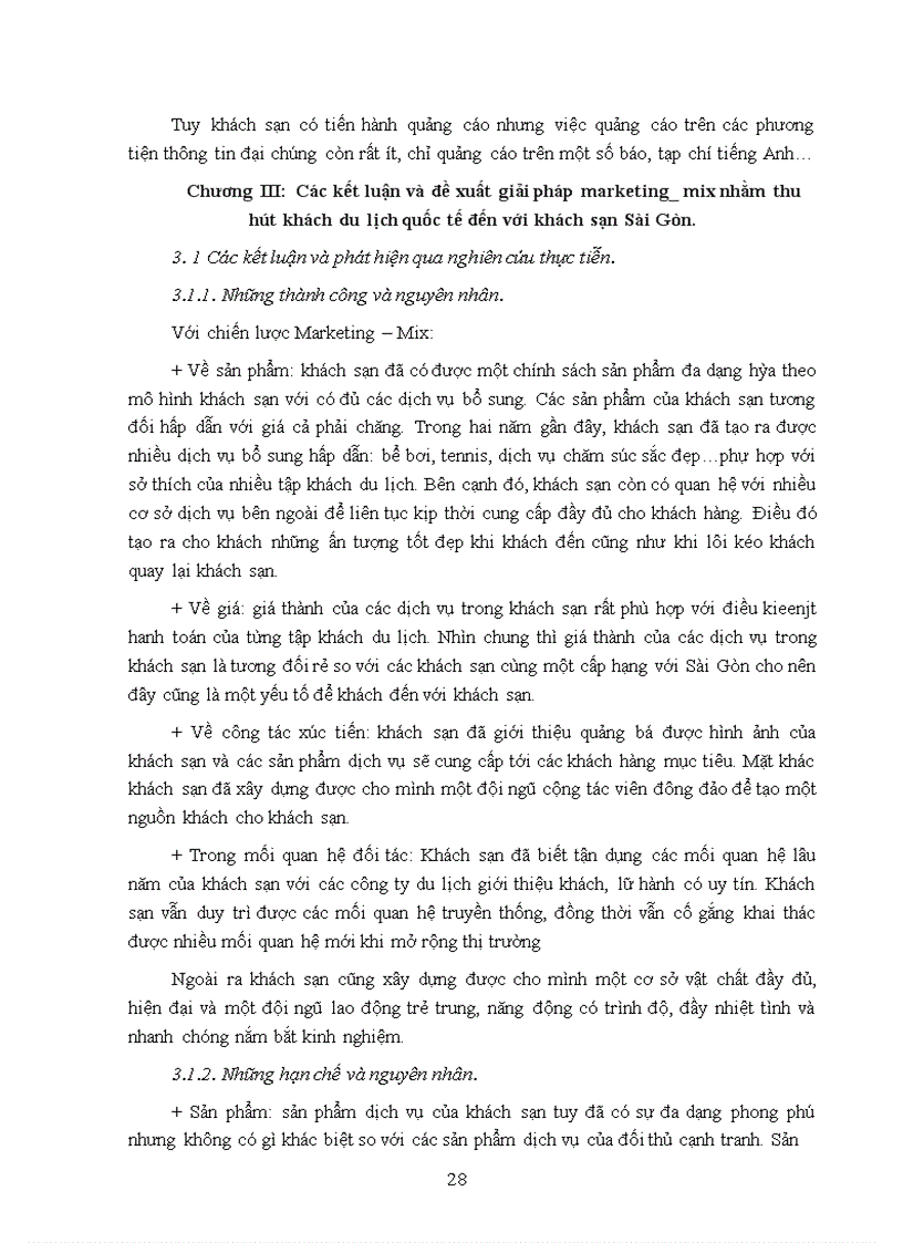 image for page Giải pháp marketing_mix nhằm thu hút khách du lịch quốc tế đến với khách sạn Sài Gòn.