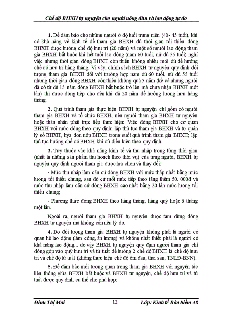 image for page Chế độ BHXH tự nguyện cho người nông dân và lao động tự do