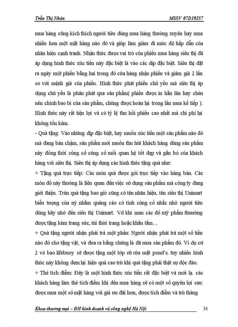 image for page Các biện pháp thúc đẩy công tác tổ chức hoạt động xúc tiến marketing tại siêu thị Unimart