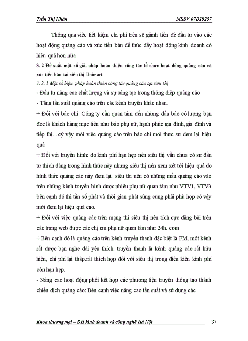 image for page Các biện pháp thúc đẩy công tác tổ chức hoạt động xúc tiến marketing tại siêu thị Unimart