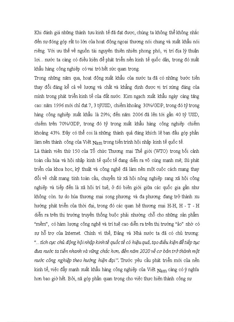 image for page Thúc đẩy xuất khẩu hàng công nghiệp Việt Nam sau khi Việt Nam gia nhập Tổ chức Thương mại Thế giới (WTO)