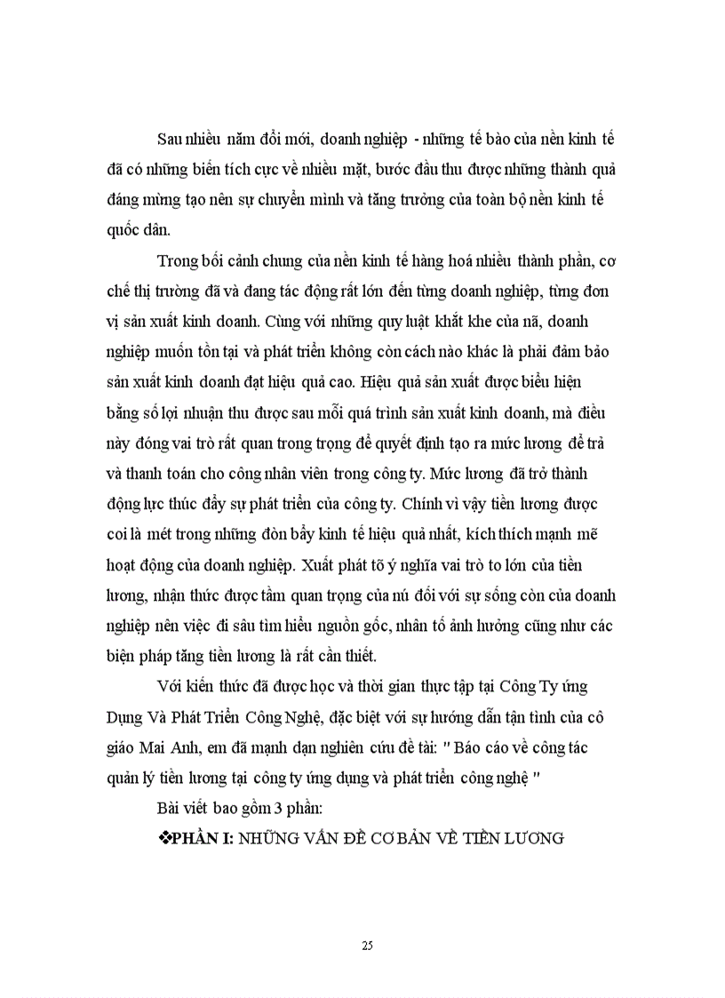 image for page Báo cáo về công tác quản lý tiền lương tại công ty ứng dụng và phát triển công nghệ