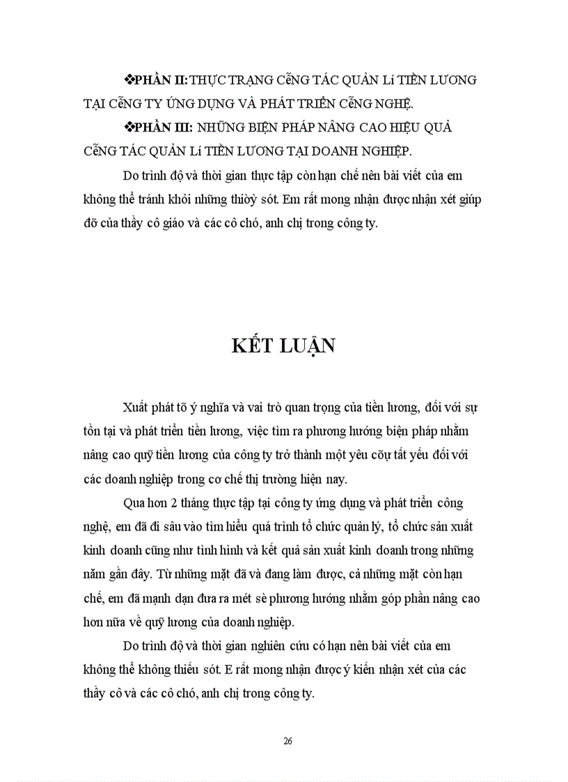 image for page Báo cáo về công tác quản lý tiền lương tại công ty ứng dụng và phát triển công nghệ