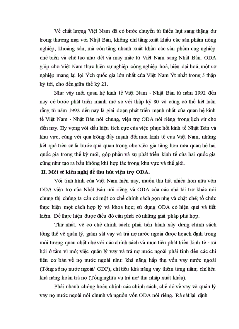 image for page Tình hình viện trợ ODA của Nhật Bản cho Việt Nam từ năm 1992 đến nay và một số kiến nghị