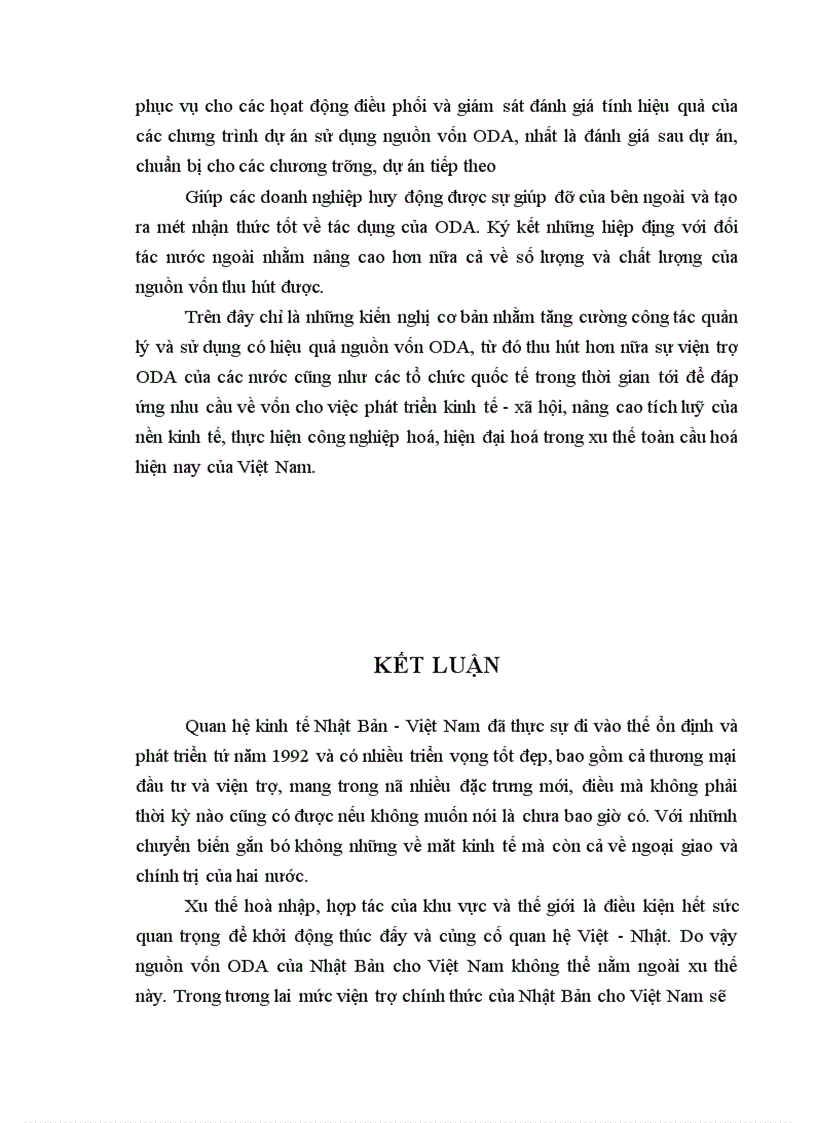 image for page Tình hình viện trợ ODA của Nhật Bản cho Việt Nam từ năm 1992 đến nay và một số kiến nghị
