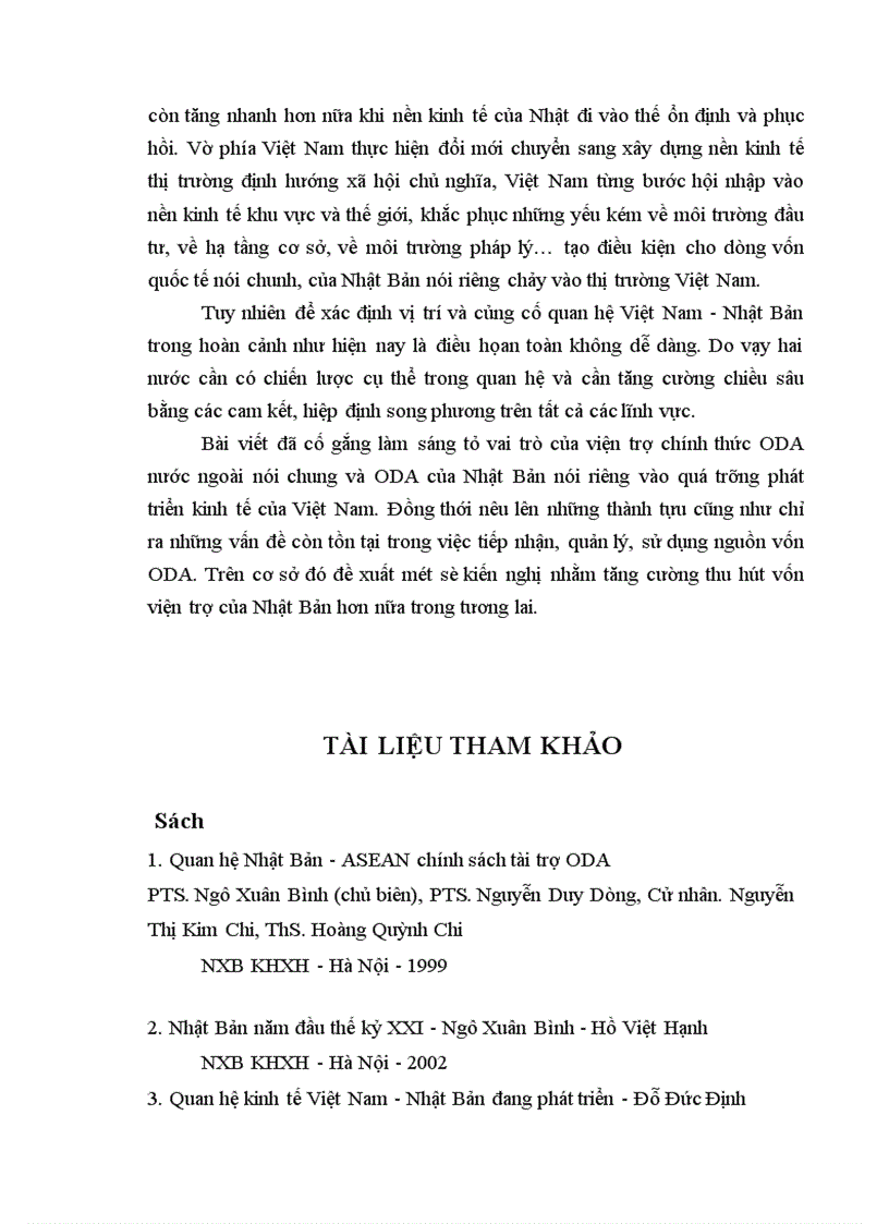image for page Tình hình viện trợ ODA của Nhật Bản cho Việt Nam từ năm 1992 đến nay và một số kiến nghị