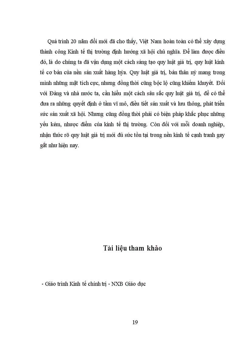 image for page Quy luật giá trị trong nền sản xuất hàng hoá và sự vận dụng quy luật giá trị trong xây dựng kinh tế thị trường định hướng xã hội chủ nghĩa ở Việt Nam