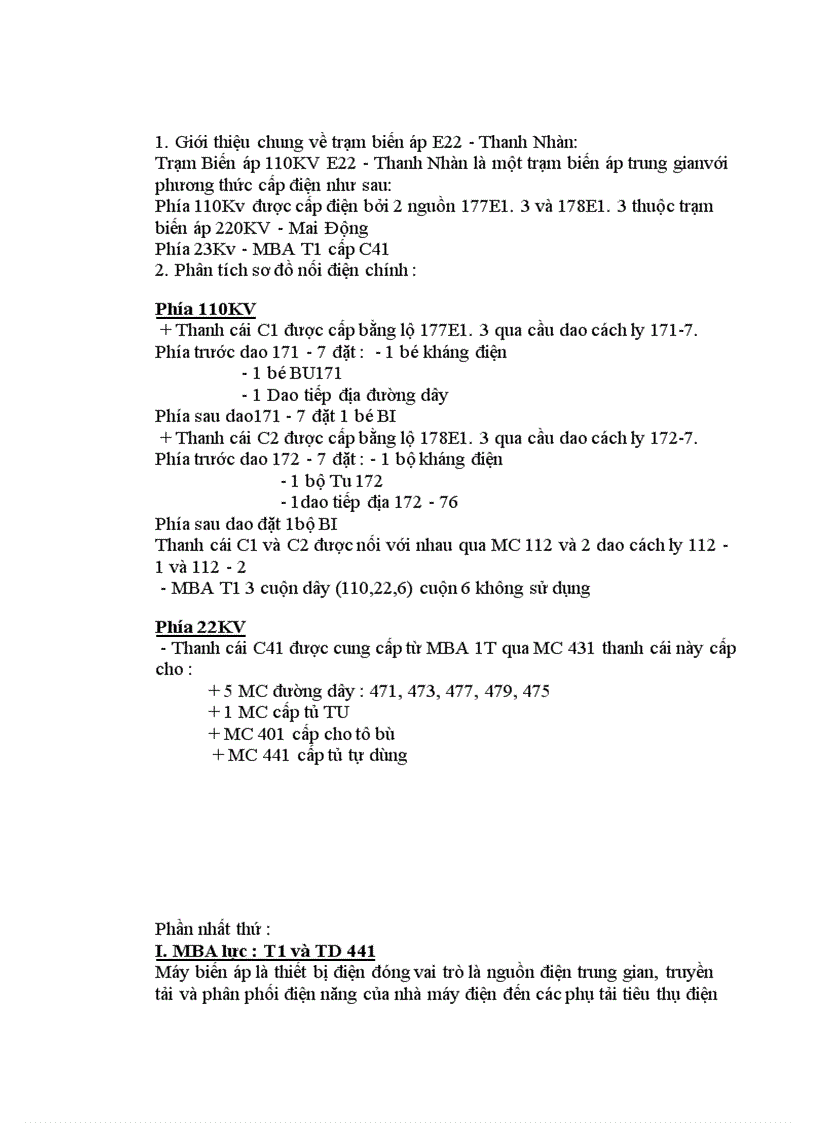 image for page Báo cáo thực tế tại BQL dự án lưới điện - Công ty Điện Lực I