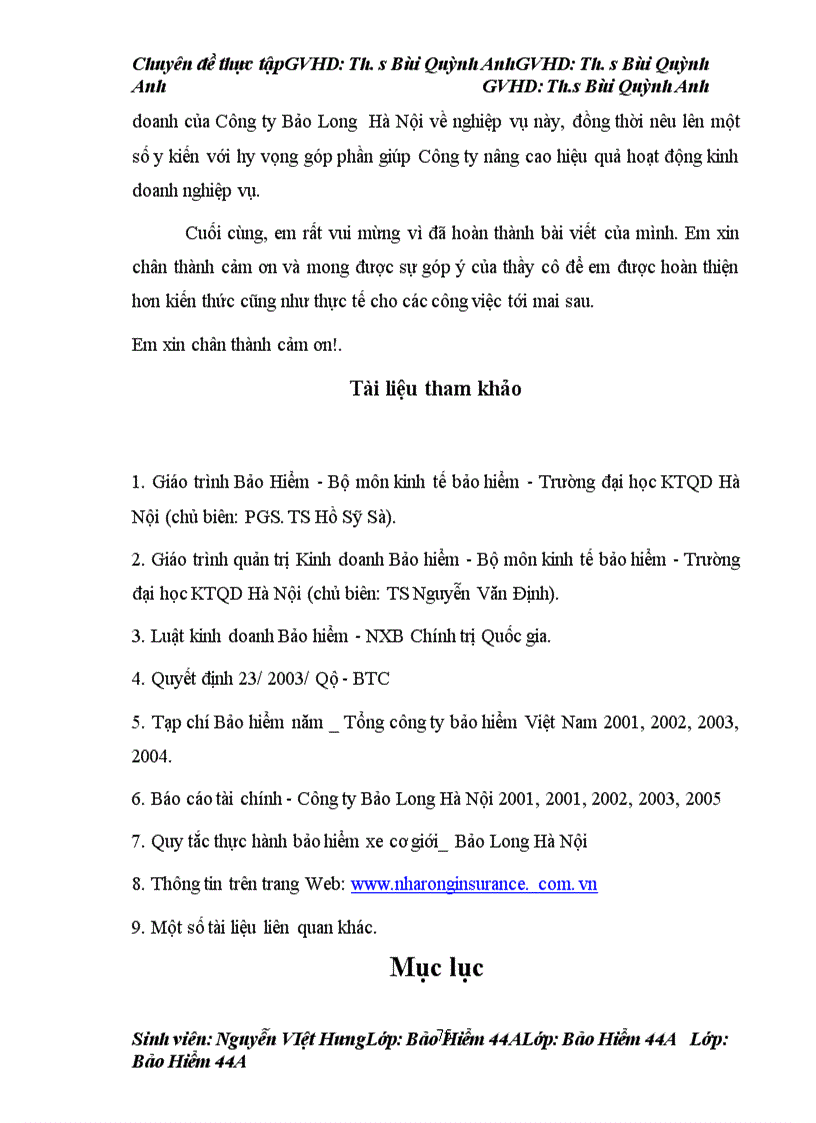 image for page Hiệu quả kinh doanh nghiệp vụ bảo hiểm trách nghiệm dân sự(BHTNDS ) của chủ xe cơ giới đối với người thứ ba tại công ty bảo hiểm Bảo Hiểm Nhà Rồng _ Bảo Long Hà Nội