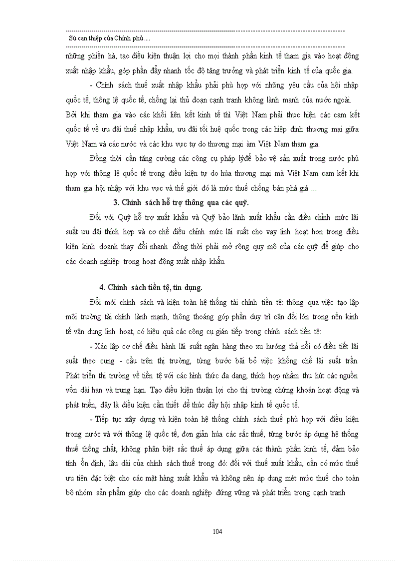 image for page Sự can thiệp của Chính phủ vào hoạt động tMQT1 trong tiến trình hội nhập của Việt Nam thông qua các biện pháp tài chính