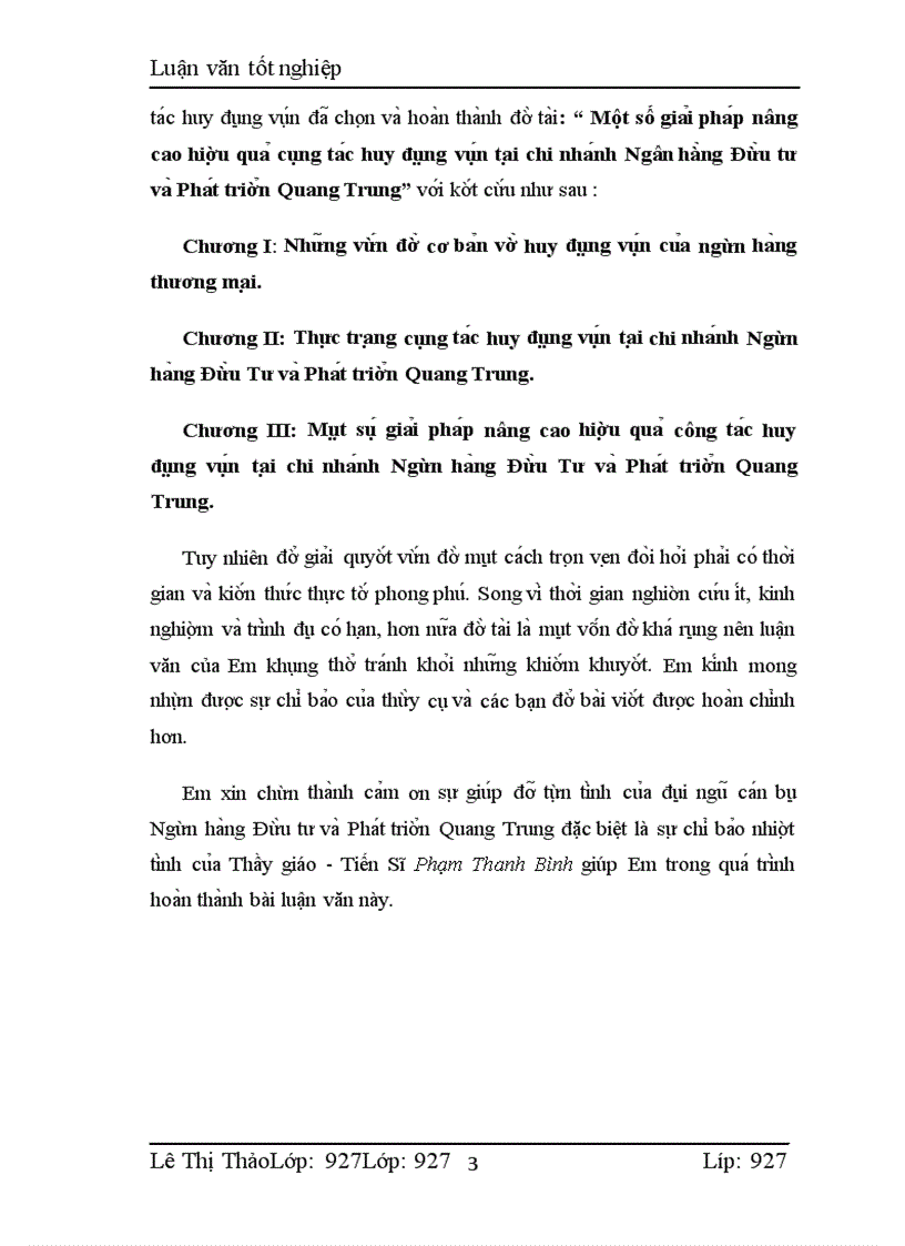 image for page Một số giải pháp nhằm nâng cao hiệu quả sử dụng vốn tại BIDV Quang Trung -\