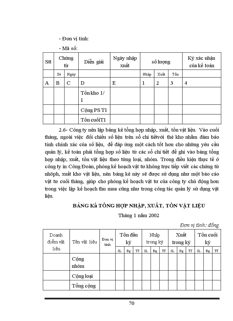 image for page Tổ chức hạch toán kế toán nguyên vật liệu ở công ty in Công Đoàn.