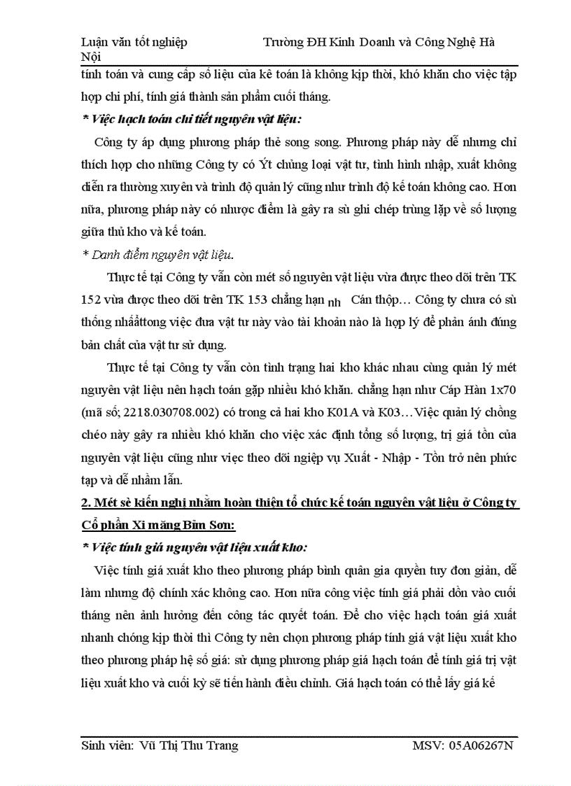 image for page Hoàn thiện công tác kế toán nguyên vật liệu tại Công ty cp xi măng Bỉm Sơn