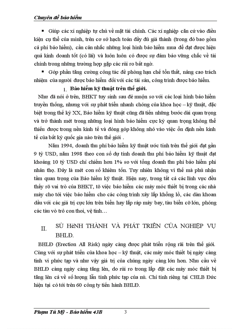 image for page Bảo hiểm lắp đặt và tình hình triển khai nghiệp vụ BHLĐ ở Bảo Việt