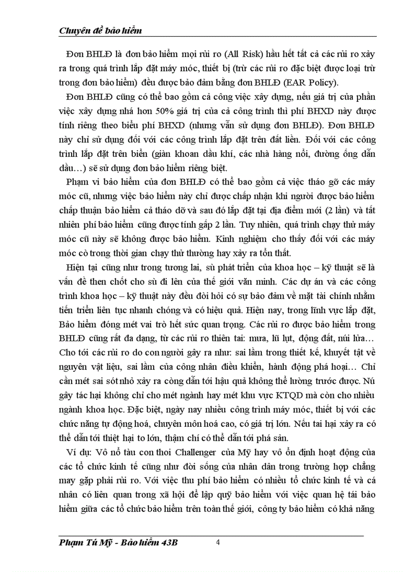 image for page Bảo hiểm lắp đặt và tình hình triển khai nghiệp vụ BHLĐ ở Bảo Việt