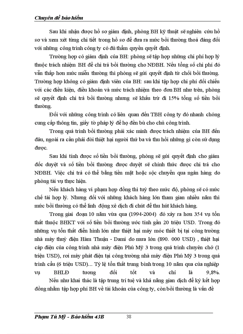 image for page Bảo hiểm lắp đặt và tình hình triển khai nghiệp vụ BHLĐ ở Bảo Việt