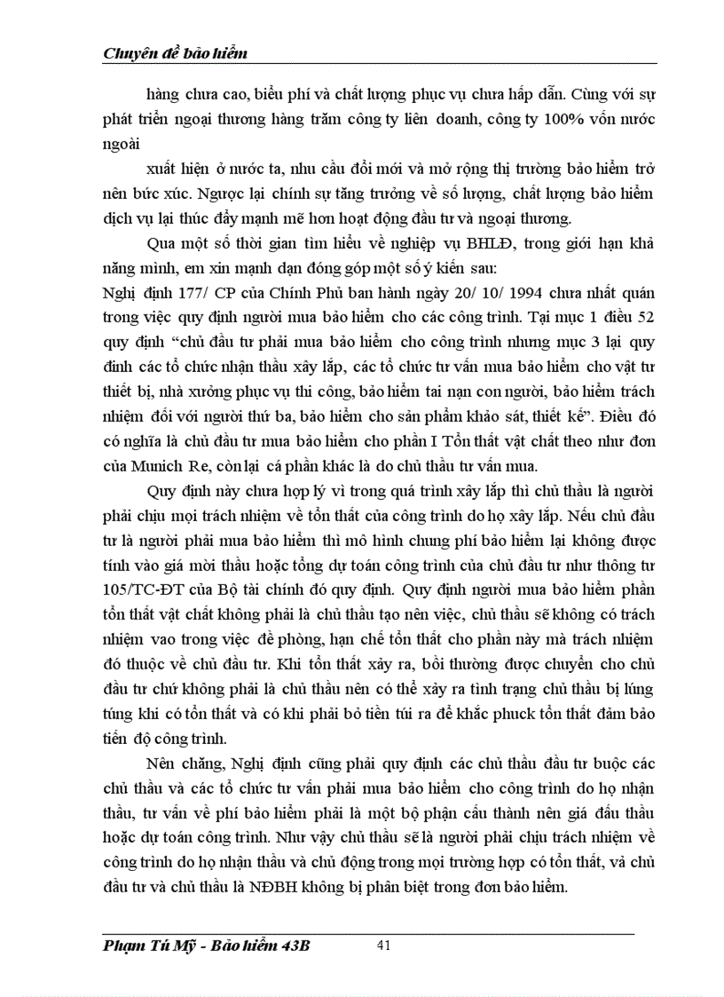 image for page Bảo hiểm lắp đặt và tình hình triển khai nghiệp vụ BHLĐ ở Bảo Việt