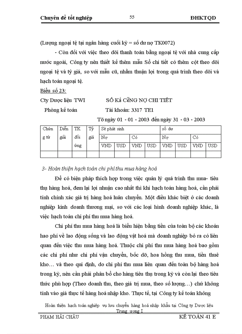 image for page Hoàn thiện hạch toán nghiệp vụ lưu chuyển hàng hoá nhập khẩu tại Công ty Dược liệu Trung ương I