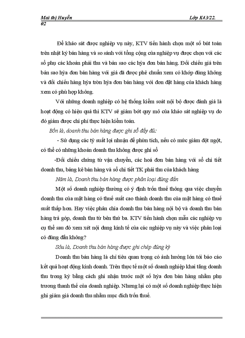 image for page Hoàn thiện kiểm toán chu trình bán hàng – thu tiền do Công ty TNHH Kiểm toán và Tư vấn Thăng Long thực hiện