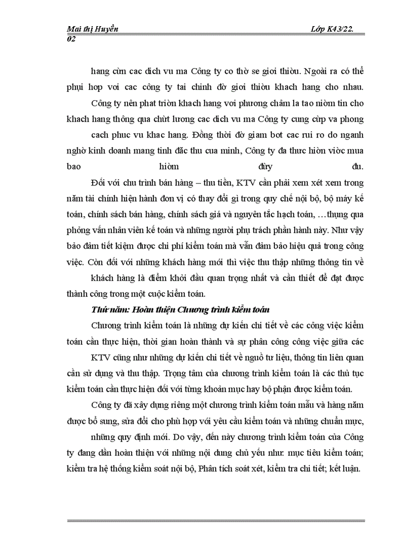 image for page Hoàn thiện kiểm toán chu trình bán hàng – thu tiền do Công ty TNHH Kiểm toán và Tư vấn Thăng Long thực hiện