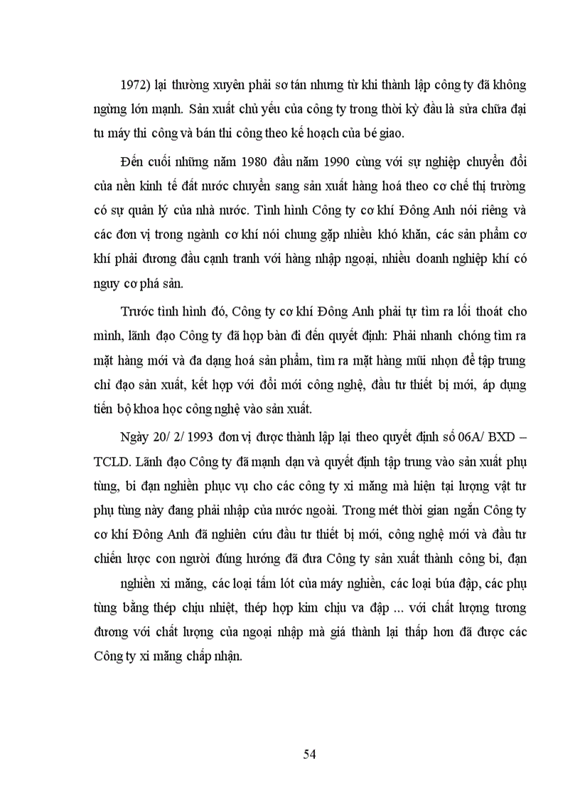 image for page Kế toán chi phí sản xuất và tính giá thành sản phẩm ở Công ty cơ khí Đông Anh