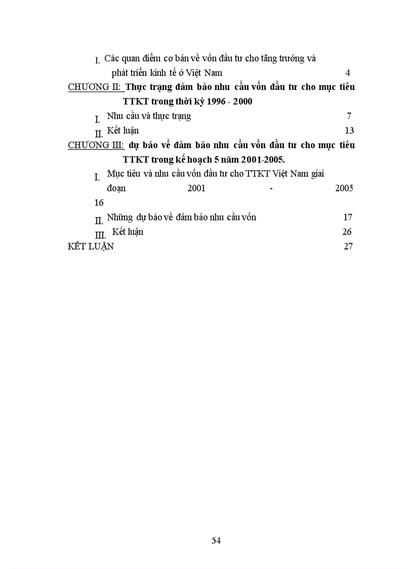 image for page Những dự báo về đảm bảo nhu cầu vốn đầu tư cho mục tiêu tăng trưởng kinh tế giai đoạn 2001-2005.