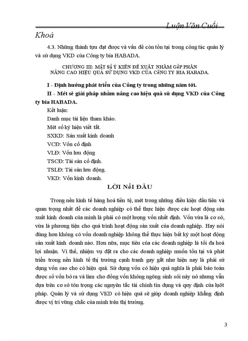 image for page Một số biện pháp nâng cao hiệu quả sử dụng VKD ở Công ty bia HABADA
