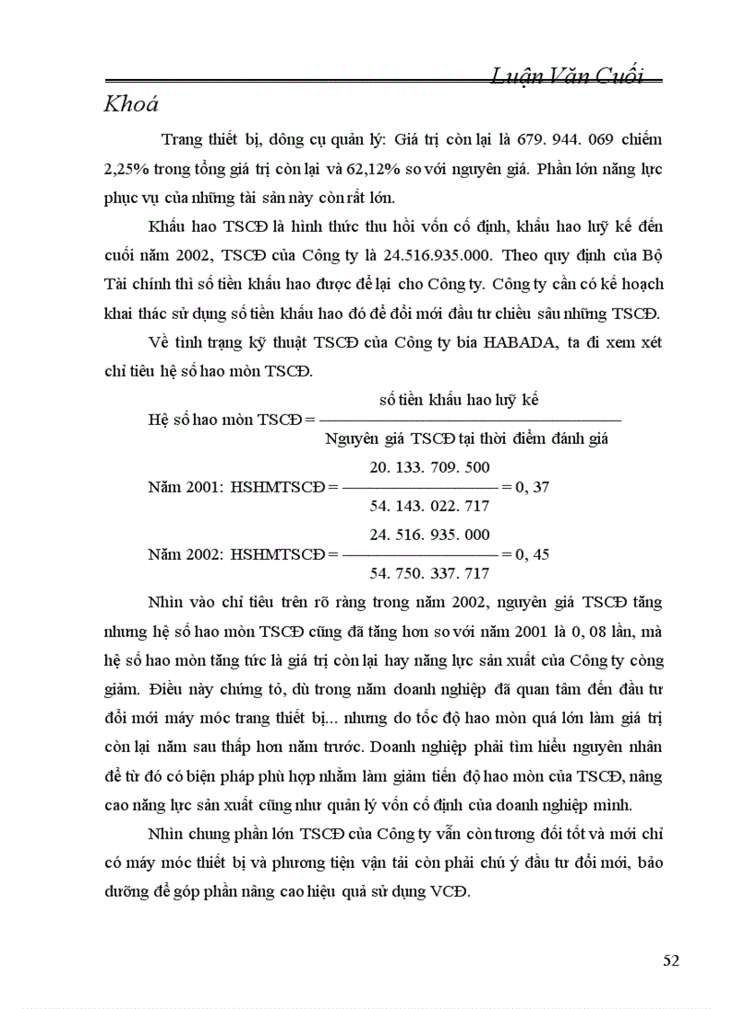 image for page Một số biện pháp nâng cao hiệu quả sử dụng VKD ở Công ty bia HABADA