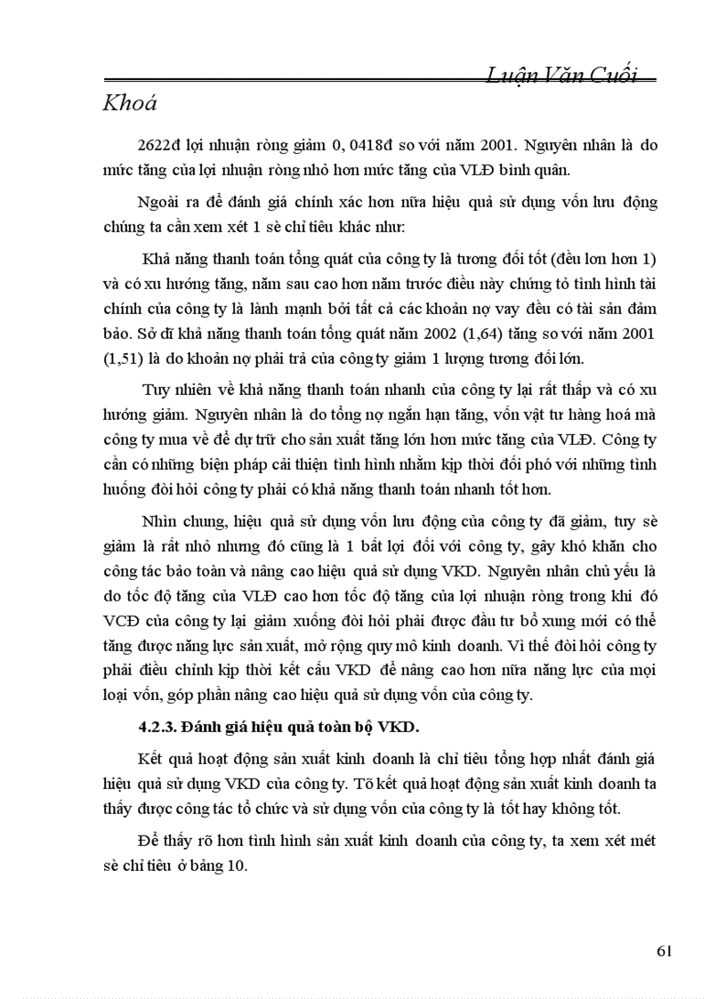 image for page Một số biện pháp nâng cao hiệu quả sử dụng VKD ở Công ty bia HABADA