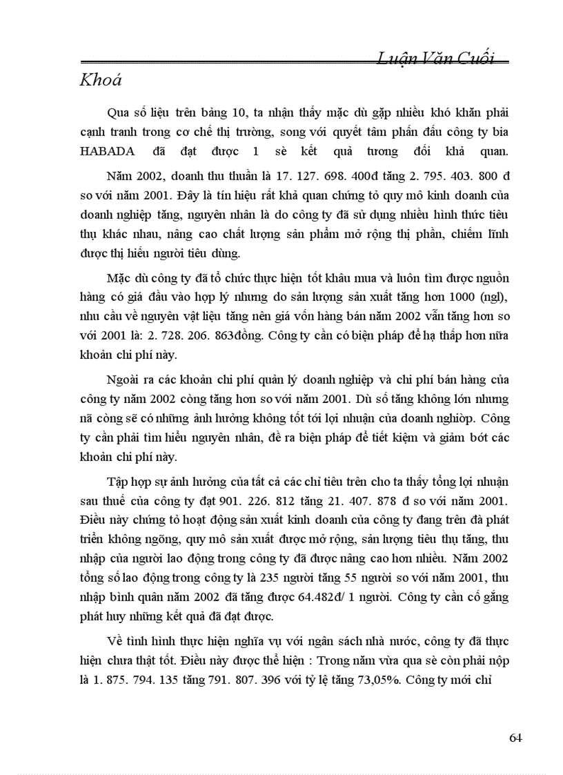 image for page Một số biện pháp nâng cao hiệu quả sử dụng VKD ở Công ty bia HABADA